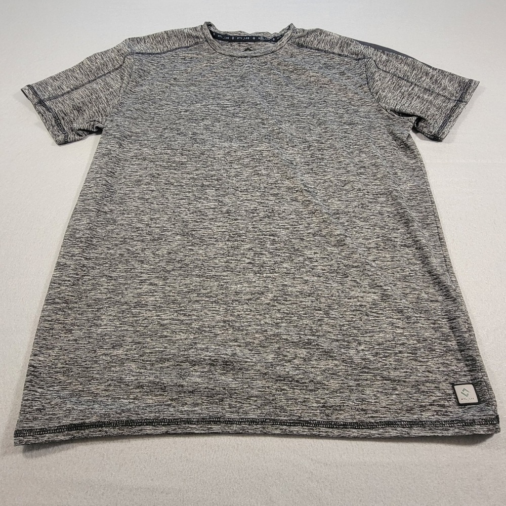 MTL LAB Performance Tee Gray Heather Activewear T-Shirt Workout Mens Size Medium